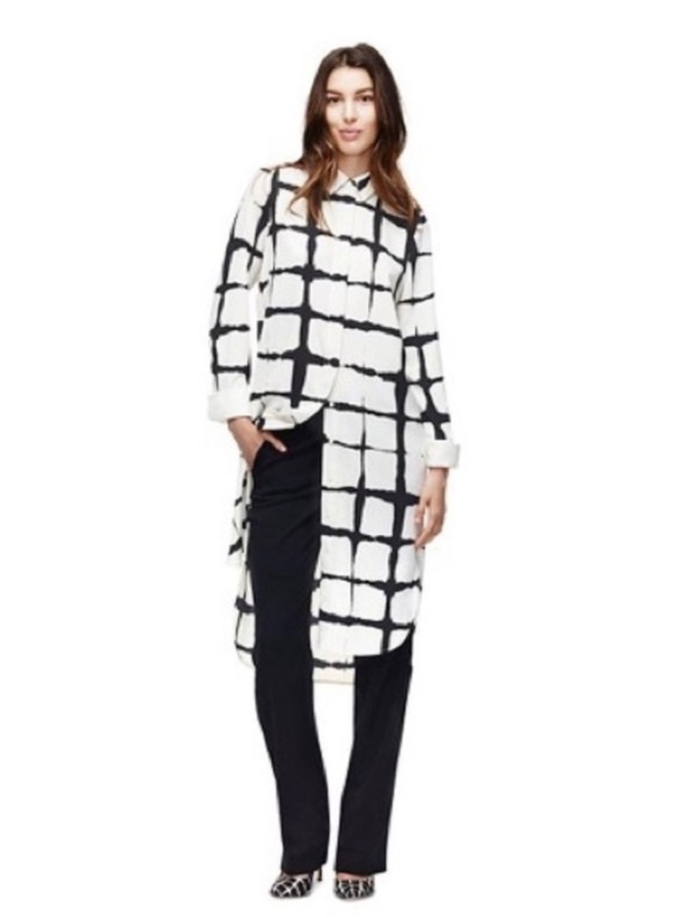 Adam Lippes x Target windowpane shirt dress, size M